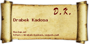 Drabek Kadosa névjegykártya